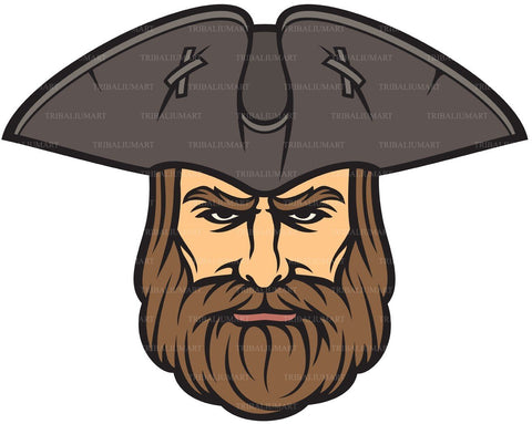 Pirate head with hat SVG TribaliumArtSF 