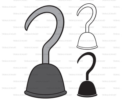 Pirate hook SVG TribaliumArtSF 