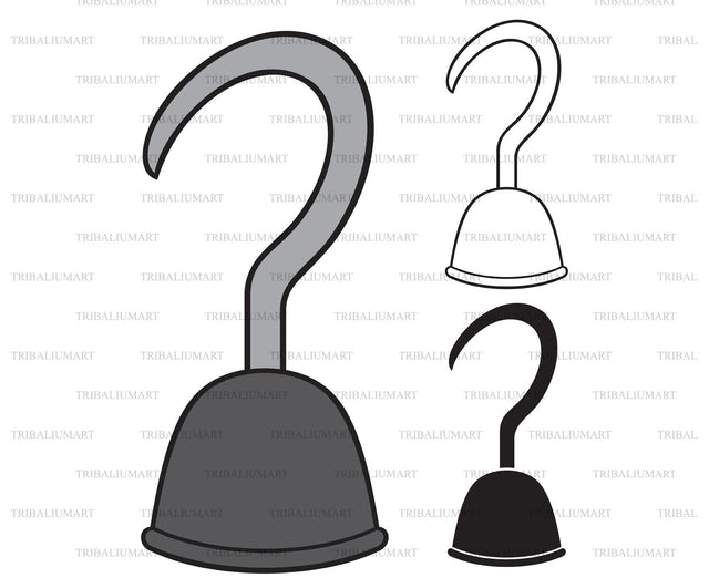Pirate hook SVG TribaliumArtSF 