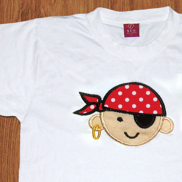 Pirate Kid First Mate Applique Embroidery Embroidery/Applique Designed by Geeks 