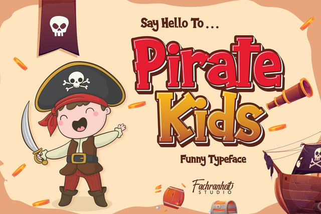 Pirate Kids Font Fachranheit Studio 