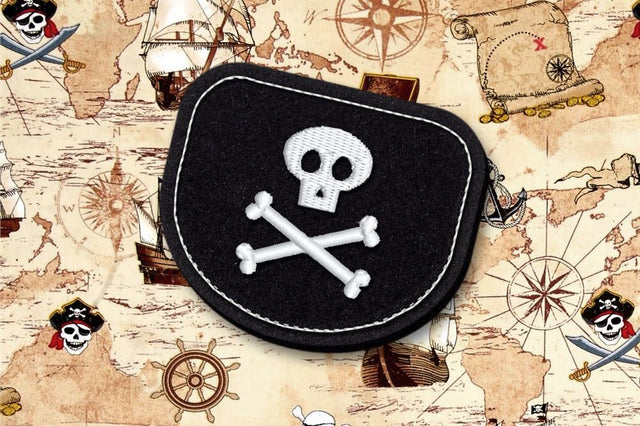 Pirate Patch Feltie ITH in the Hoop Applique Embroidery Embroidery/Applique DESIGNS Designed by Geeks 