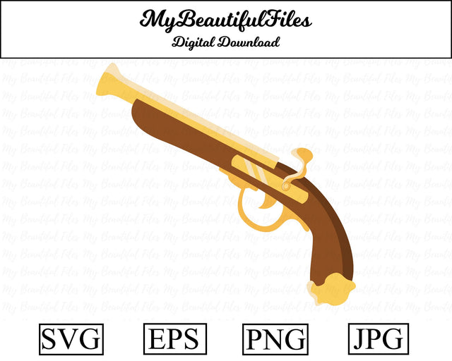 pirate pistol SVG MyBeautifulFiles 