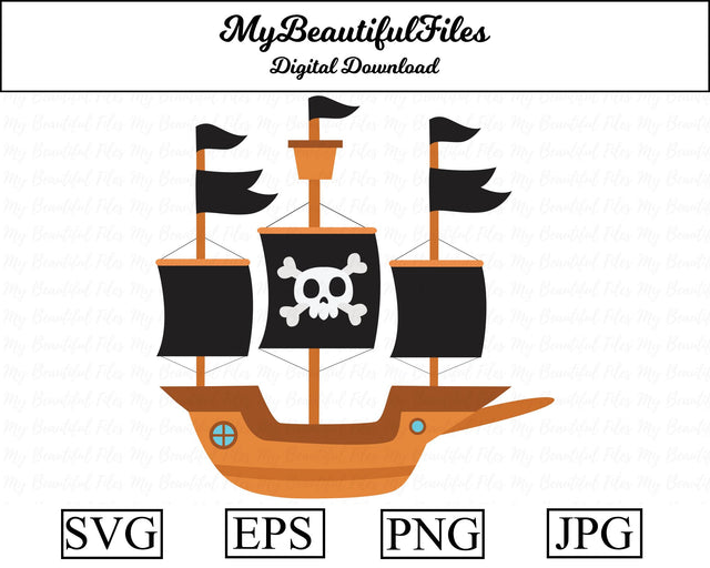 pirate ship SVG MyBeautifulFiles 