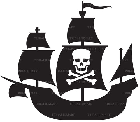 Pirate ship SVG TribaliumArtSF 