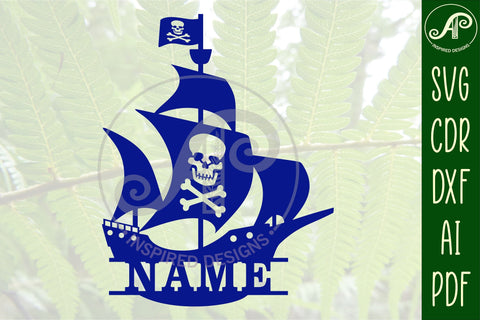 Pirate Ship SVG File for Cricut, Silhouette, Laser Machines