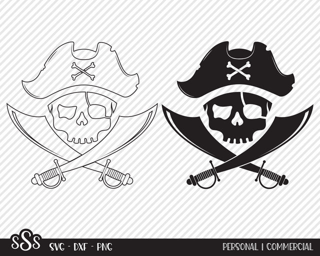 Pirate Skull & Crossed Swords Bundle | Outdoor SVG SVG Texas Southern Cuts 