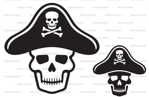 Pirate skull with hat SVG TribaliumArtSF 