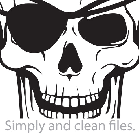Pirate skull with hat SVG TribaliumArtSF 