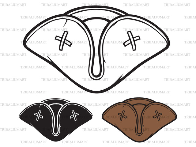 Pirate triangle hat SVG TribaliumArtSF 