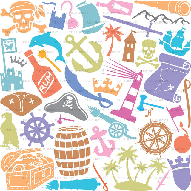 Pirates background SVG TribaliumArtSF 