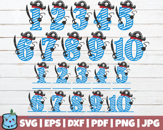 Pirates Birthday Numbers SVG Bundle SVG MintyMarshmallows 