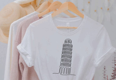 Pisa Tower, Italy One line Embroidery Design Embroidery/Applique DESIGNS Angie 