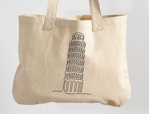 Pisa Tower, Italy One line Embroidery Design Embroidery/Applique DESIGNS Angie 