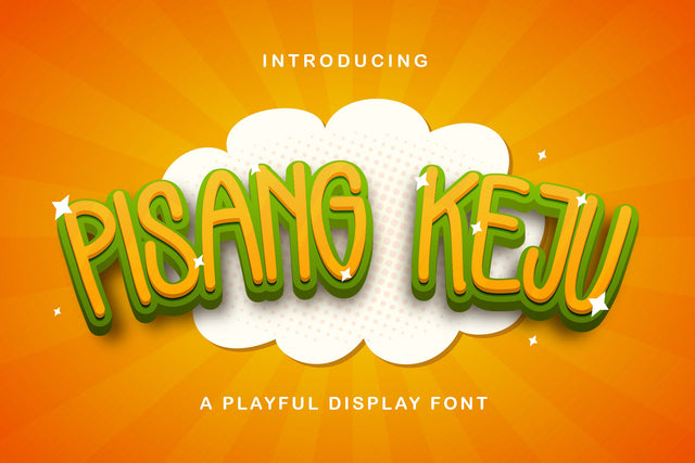 Pisang Keju - Playful Display Font Font StringLabs 