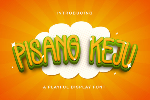 Pisang Keju - Playful Display Font Font StringLabs 