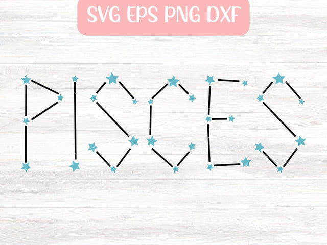 Pisces Zodiac Sign SVG File for Cricut or Silhouette, Horoscope Sublimation PNG, Digital Download Commercial Use SVG Apple Grove Designs 