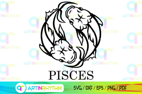 Pisces Zodiac sign svg SVG Artinrhythm shop 