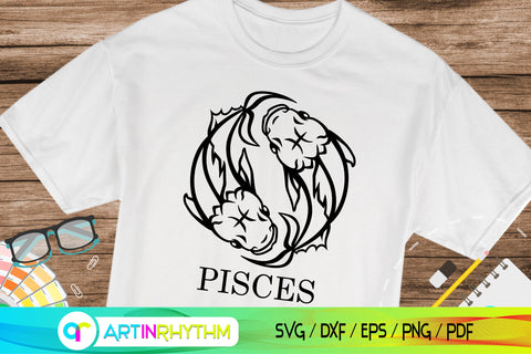 Pisces Zodiac sign svg SVG Artinrhythm shop 