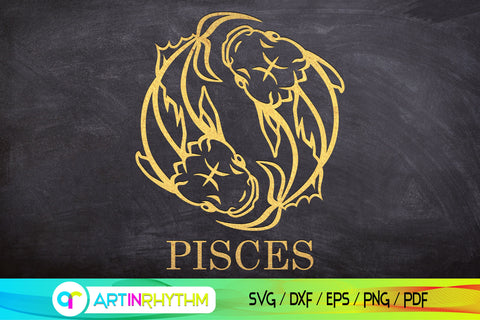 Pisces Zodiac sign svg SVG Artinrhythm shop 