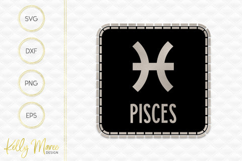 Pisces Zodiac SVG Cut File Kelly Maree Design 