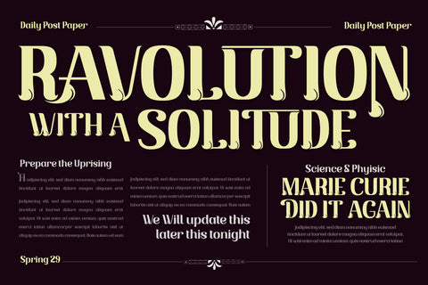 Piskote | Display Font Font twinletter 