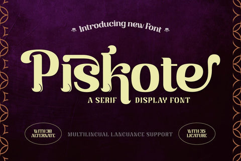 Piskote | Display Font Font twinletter 