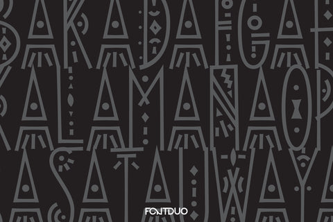Pista Ethnic Tribal Ancient Font Font FontDuo 