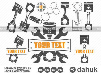 Piston auto car SVG, Garage Repair, Auto repair, Car Repair, Piston Silhouette, Piston Icon, Piston auto car Vector, Cut file, for silhouette, svg, eps, dxf, png, clipart cricut design space, vinyl cut files SVG dahukdesign 