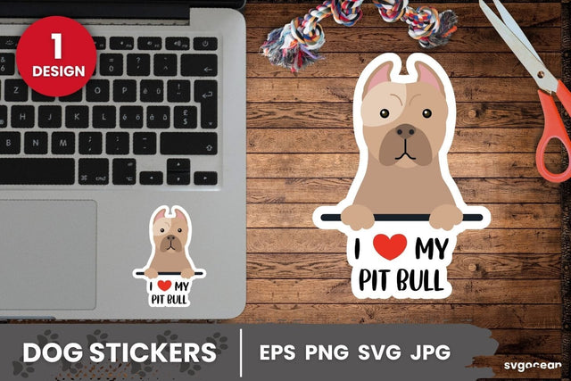 Pit Bull Sticker SVG | Printable | Digital planner SVG SvgOcean 