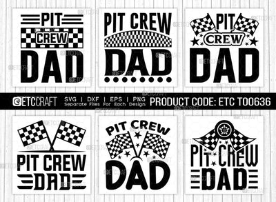 Pit Crew Dad SVG Bundle, Car Racing Svg, Racing Flag Svg, Sports Svg, Racing Quotes, Racing Cutting File, ETC T00636 SVG ETC Craft 