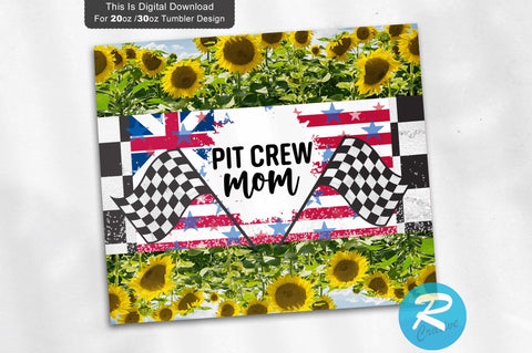 Pit Crew Mom 20 oz / 30 oz Tumbler PNG Sublimation Regulrcrative 