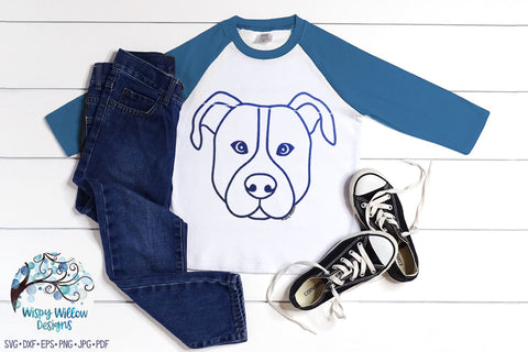 Pitbull Dog SVG SVG Wispy Willow Designs 