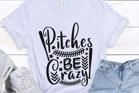 Pitches Be Crazy| Baseball Mom SVG Cutting Files. SVG CosmosFineArt 