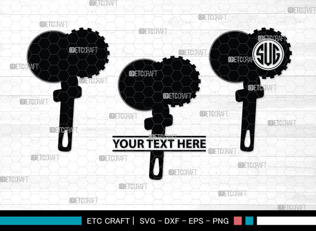 Pizza Cutter Monogram, Pizza Cutter Silhouette, Pizza Cutter SVG, Pizza Wheel Svg, Cutter Svg, Circle Knife Svg, SB00173 SVG ETC Craft 