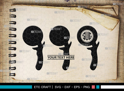 Pizza Cutter Monogram, Pizza Cutter Silhouette, Pizza Cutter SVG, Pizza Wheel Svg, Cutter Svg, Circle Knife Svg, SB00173 SVG ETC Craft 