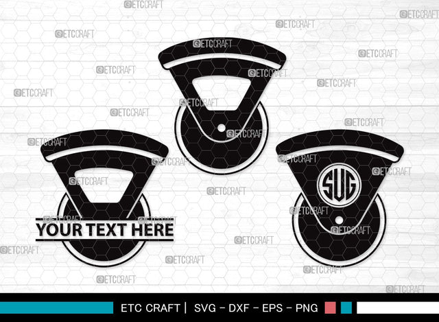 Pizza Cutter Monogram SVG Cut File | Pizza Wheel Svg | Circle Knife Svg | Pizza Svg | Pizza Cutter Clipart SVG ETC Craft 