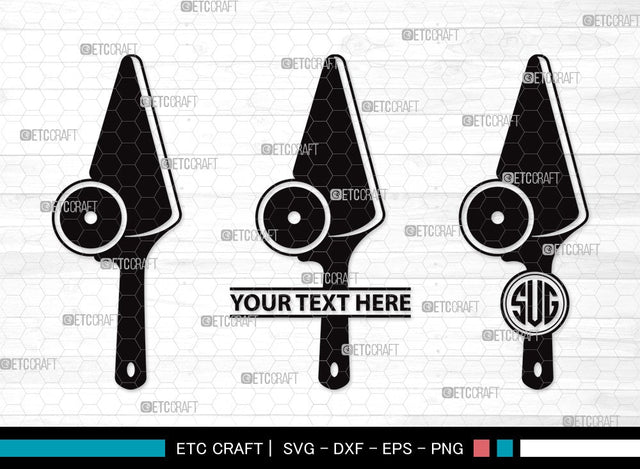 Pizza Cutter Monogram SVG Cut File | Pizza Wheel Svg | Circle Knife Svg | Pizza Svg | Pizza Cutter Clipart SVG ETC Craft 