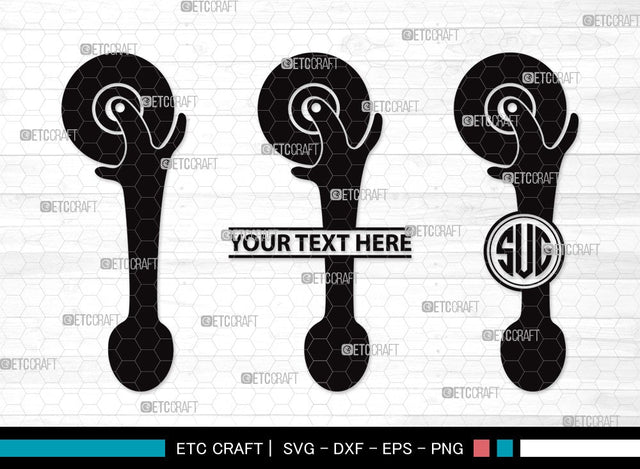Pizza Cutter Monogram SVG Cut File | Pizza Wheel Svg | Circle Knife Svg | Pizza Svg | Pizza Cutter Clipart SVG ETC Craft 
