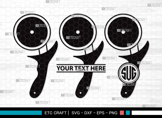 Pizza Cutter Monogram SVG Cut File | Pizza Wheel Svg | Circle Knife Svg | Pizza Svg | Pizza Cutter Clipart SVG ETC Craft 