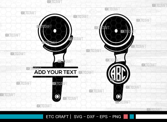 Pizza Cutter Monogram SVG, Pizza Wheel svg, Circle Knife Svg, Circle Monogram Svg, Cutter Svg, Pizza Cutter Svg SVG ETC Craft 