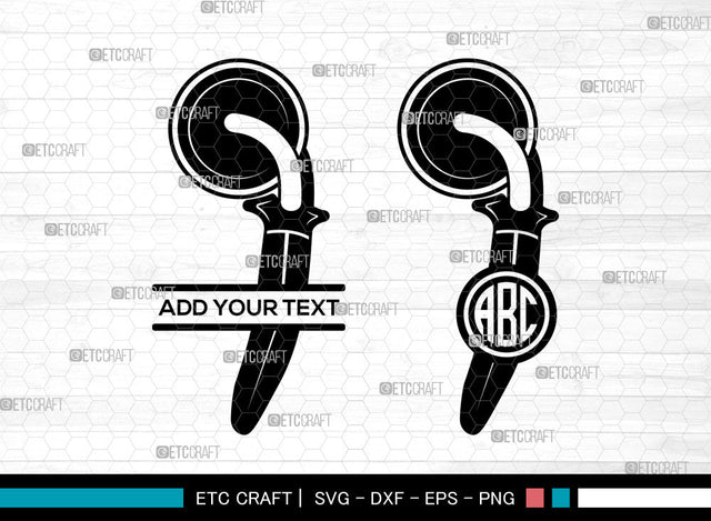 Pizza Cutter Monogram SVG, Pizza Wheel svg, Circle Knife Svg, Circle Monogram Svg, Cutter Svg, Pizza Cutter Svg SVG ETC Craft 