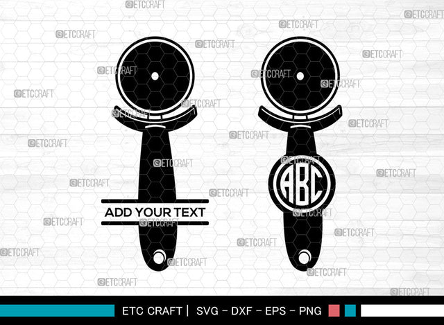 Pizza Cutter Monogram SVG, Pizza Wheel svg, Circle Knife Svg, Circle Monogram Svg, Cutter Svg, Pizza Cutter Svg SVG ETC Craft 