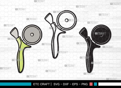 Pizza Cutter SVG Cut File | Pizza Wheel Svg | Circle Knife Svg | Pizza Svg | Pizza Cutter Clipart SVG ETC Craft 