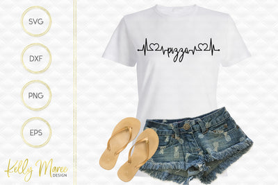 Pizza Heartbeat Lifeline Kelly Maree Design 