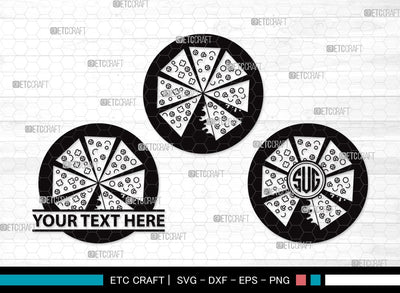 Pizza Monogram SVG Cut File | Pizza Slice Svg | Food Svg | Pepperoni Pizza Svg | Pizza Day | Pizza Clipart SVG ETC Craft 