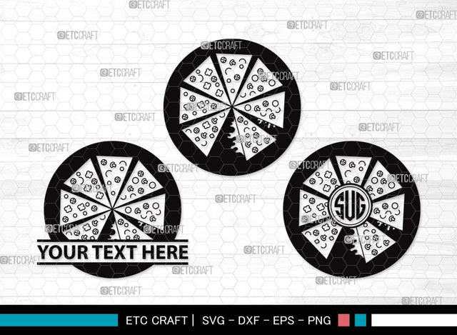 Pizza Monogram SVG Cut File | Pizza Slice Svg | Food Svg | Pepperoni Pizza Svg | Pizza Day | Pizza Clipart SVG ETC Craft 