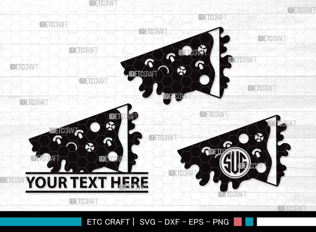 Pizza Monogram SVG Cut File | Pizza Slice Svg | Food Svg | Pepperoni Pizza Svg | Pizza Day | Pizza Clipart SVG ETC Craft 