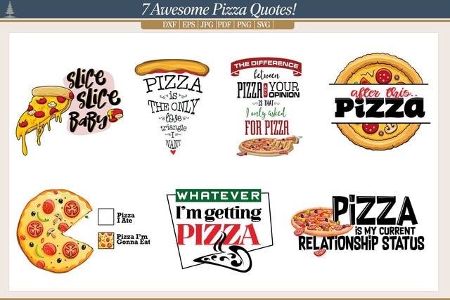 Pizza Quote Bundle SVG AfterTenDesign 
