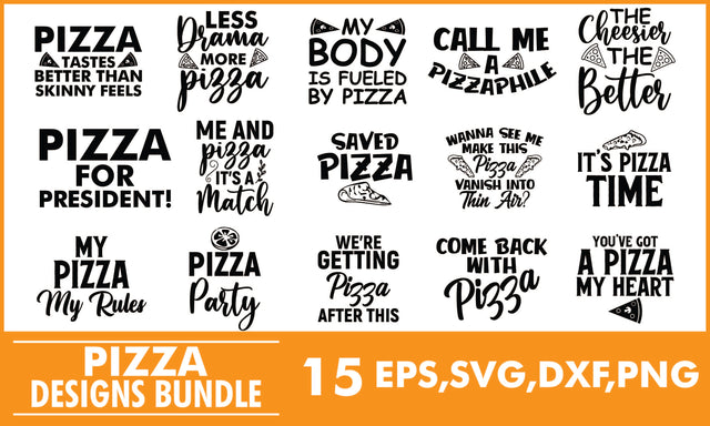Pizza SVG Designs Bundle SVG PatternFeed8 